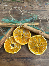 Load image into Gallery viewer, Dried Orange + Cinnamon + Pine Ornament | Handmade Christmas Ornament | Boho