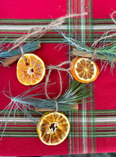 Load image into Gallery viewer, Dried Orange + Cinnamon + Pine Ornament | Handmade Christmas Ornament | Boho