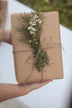 Load image into Gallery viewer, DRIED Eucalyptus & Evergreen Gift Wrap Sprigs | Evergreen Silver Dollar, Seeded, Silver Leaf Eucalyptus Baby's Breath | Christmas Gift Wrap