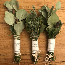 Load image into Gallery viewer, Dried Hand Made Rosemary, Eucalyptus, and French Lavender Smudge Wand | New Moon Ceremony, Cleansing