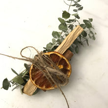 Load image into Gallery viewer, Dried Handmade Orange, Eucalyptus, Palo Santo and Cinnamon Wand Smudge Stick Wand | New Moon Ceremony, Cleansing