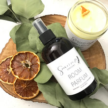 Load image into Gallery viewer, Mandarin + Eucalyptus Room Parfum | Mandarin + Eucalyptus Fragrance Room Spritz | Aromatherapy