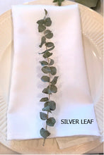 Load image into Gallery viewer, DRIED Eucalyptus Place Setting Sprigs | Silver Dollar, Seeded, Silver Leaf Eucalyptus | Wedding, Bridal, Boho Decor, Tablescape