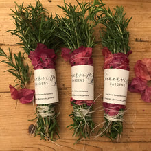 Load image into Gallery viewer, Dried Hand Made Rosemary & Bougainvillea Smudge Stick | Incense, Cleansing