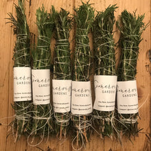 Load image into Gallery viewer, Dried Hand Made Rosemary Smudge Wand | New Moon, Incense, Cleansing, Ritual 6 - 8 inch