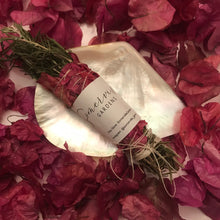Load image into Gallery viewer, Dried Hand Made Rosemary & Bougainvillea Smudge Stick | Incense, Cleansing