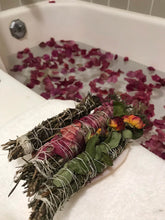 Load image into Gallery viewer, Dried Hand Made Rosemary & Bougainvillea Smudge Stick | Incense, Cleansing