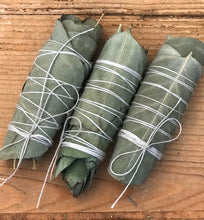 Load image into Gallery viewer, Set of 3 Dried Mini Handmade Eucalyptus Smudge Sticks | New Moon Ceremony Cleansing