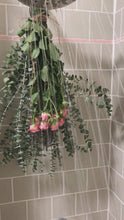 Load and play video in Gallery viewer, Eucalyptus + Lavender + Roses Shower Bunch| Eucalyptus Bouquet | Aromatherapy, Tablescape
