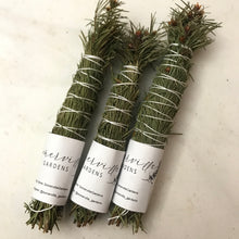 Load image into Gallery viewer, Dried Hand Made Evergreen Smudge | Aromatherapy Pine Needles 6 inch
