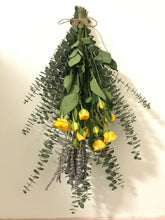 Load image into Gallery viewer, Eucalyptus + Lavender + Roses Shower Bunch| Eucalyptus Bouquet | Aromatherapy, Tablescape
