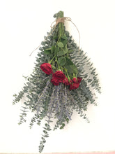 Load image into Gallery viewer, Eucalyptus + Lavender + Roses Shower Bunch| Eucalyptus Bouquet | Aromatherapy, Tablescape
