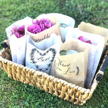 Load image into Gallery viewer, Throw Some Love Confetti Small Bags | Confetti Favor - Wedding Confetti Favors - Confetti Toss for your Wedding Send Off - One Dozen
