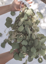 Load image into Gallery viewer, DRIED Eucalyptus Bouquet Silver Dollar + Baby’s Breath | Wedding Decor, Bridal Bouquet, Boho Decor, Centerpiece, Tablescape
