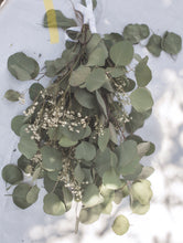 Load image into Gallery viewer, DRIED Eucalyptus Bouquet Silver Dollar + Baby’s Breath | Wedding Decor, Bridal Bouquet, Boho Decor, Centerpiece, Tablescape
